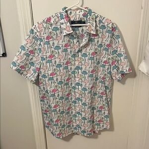 Vineyard Vines Multicolor Flamingo Print Shirt